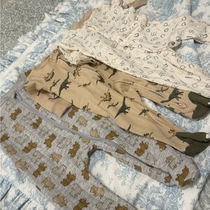 Carter's Kids Bodysuits - Gray, Cream, Tan